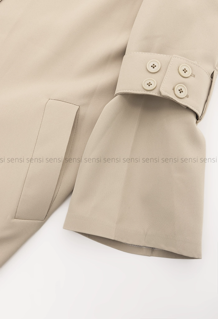 مانتو بلند مازراتی پشت دکمه نما کد1005478